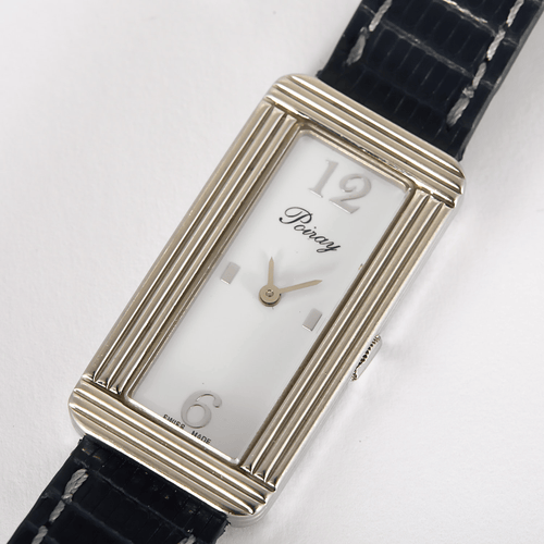 POIRAY - Ma Baguette - My first elongated - Steel watch with rectangular case and quartz movement