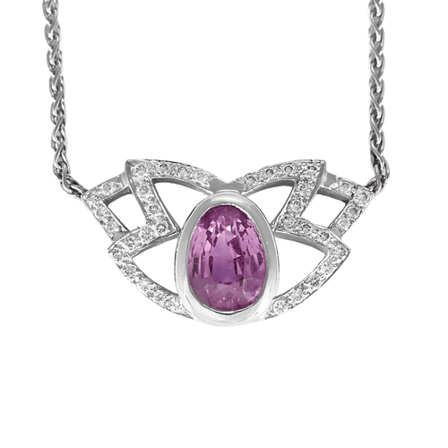 Mellerio - Flore - Collier en Or blanc 18k Saphir