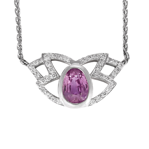 Mellerio - Flora - Collier en Or blanc 18k Saphir