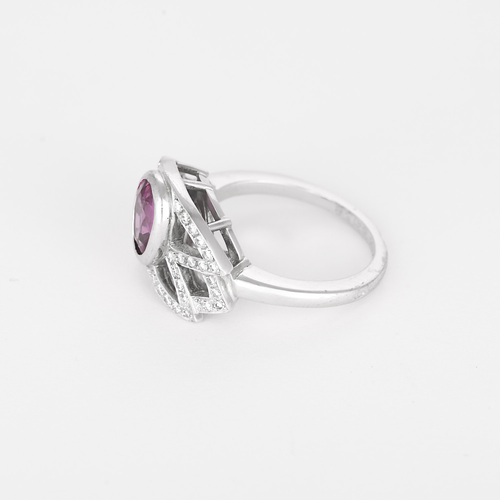 MELLERIO - FLORE Bague en Or blanc 18k Saphir