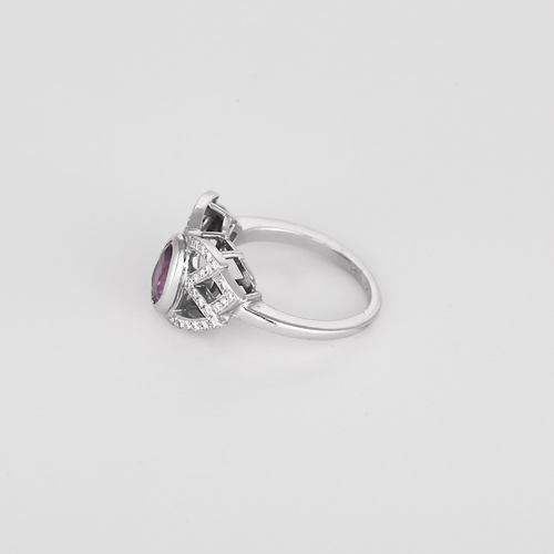 Bague 56 MELLERIO - FLORE Bague en Or blanc 18k Saphir 58 Facettes DV32013-1