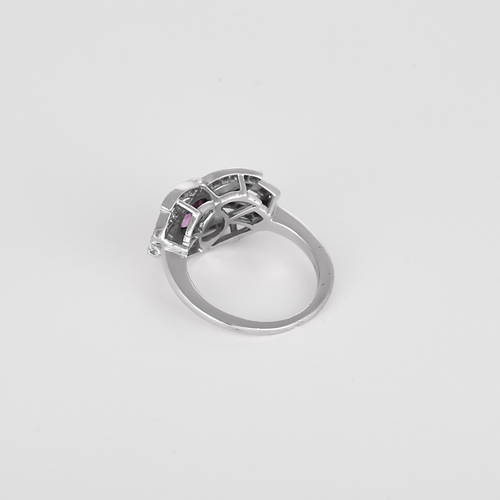 Bague 56 MELLERIO - FLORE Bague en Or blanc 18k Saphir 58 Facettes DV32013-1