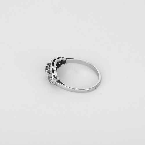 Bague Or blanc 18k et Platine Diamants