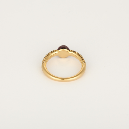 Pomellato - M'ama non M'ama - Rose gold bangle ring, tourmaline and brown diamonds: 0.35 carat