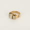 Bague Or jaune 18k et Platine Diamant