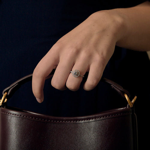 Bague 51 TIFFANY - SOLESTE - Bague Platine et Or blanc 18k Diamant 58 Facettes DV32035-1