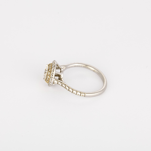 Bague 51 TIFFANY - SOLESTE - Bague Platine et Or blanc 18k Diamant 58 Facettes DV32035-1