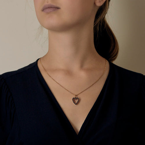 Tiffany & Co - 14K yellow gold pendant, sapphires, and replacement 18K yellow gold chain