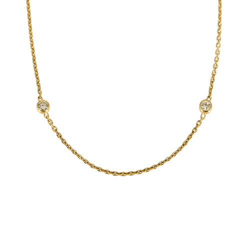 Artus Bertrand - Yellow gold and diamond necklace