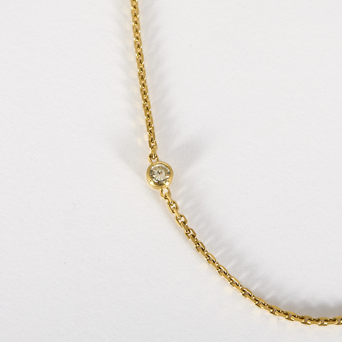 Artus Bertrand - Yellow gold and diamond necklace