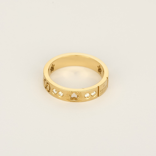 Gucci Ring Icon in 18k Yellow Gold Diamond