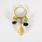 Boucles d'oreilles en or jaune, citrines, améthystes, péridots et onyx.