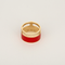 Repossi Bague Berbere Chromatic laque rouge, or rose 18k et diamants
