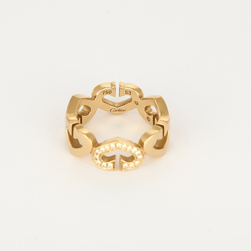 Cartier - Hjerte C - Ring i gult guld og diamanter