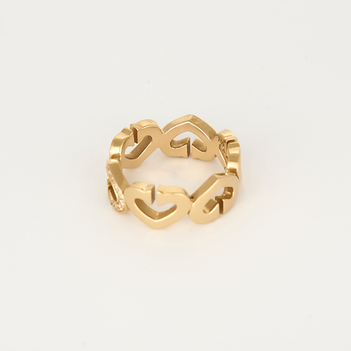 Cartier - Hjerte C - Ring i gult guld og diamanter