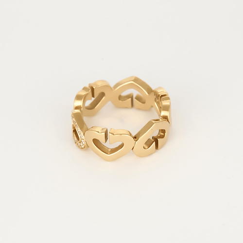 Cartier - Hjerte C - Ring i gult guld og diamanter
