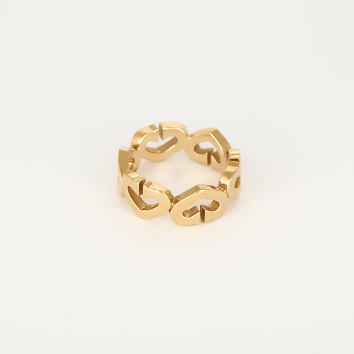Cartier - Hjerte C - Ring i gult guld og diamanter