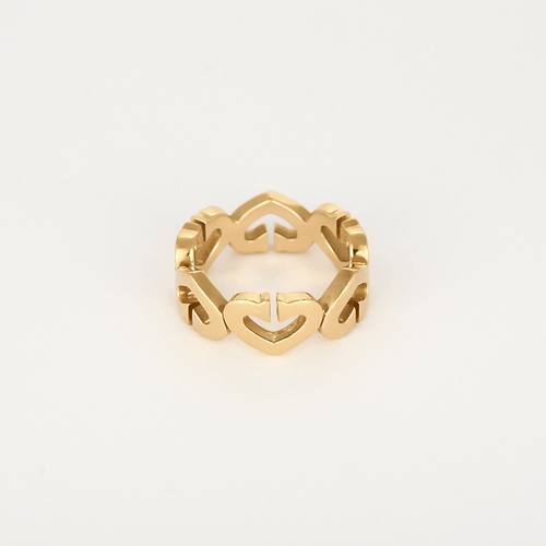Cartier - Hjerte C - Ring i gult guld og diamanter