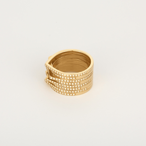 Repossi Bague Antifer Huit rangs en or rose 18k et diamants