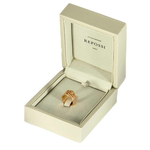 Repossi Bague Antifer Huit rangs en or rose 18k et diamants