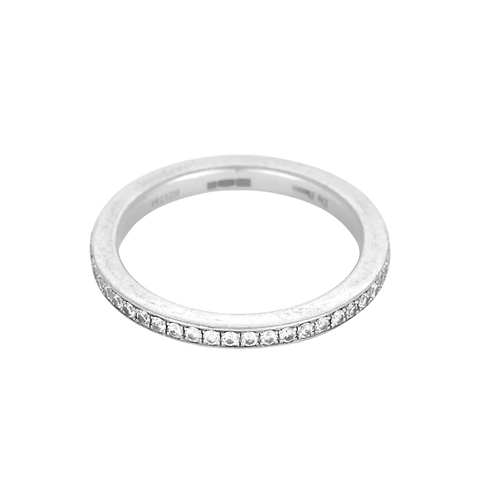 DE BEERS - Vielsesring amerikansk i Platin og diamanter