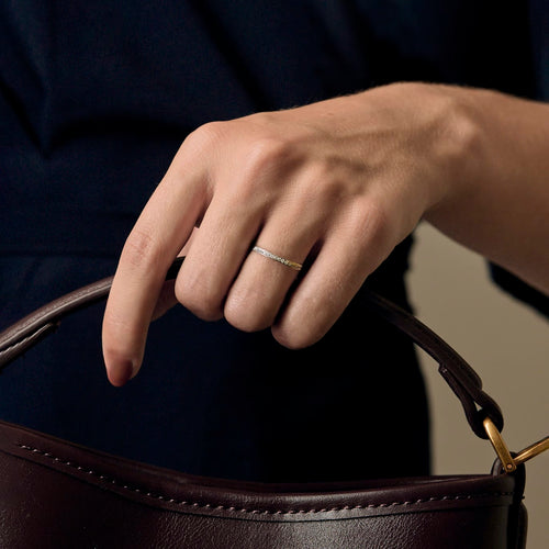 DE BEERS - Vielsesring amerikansk i Platin og diamanter