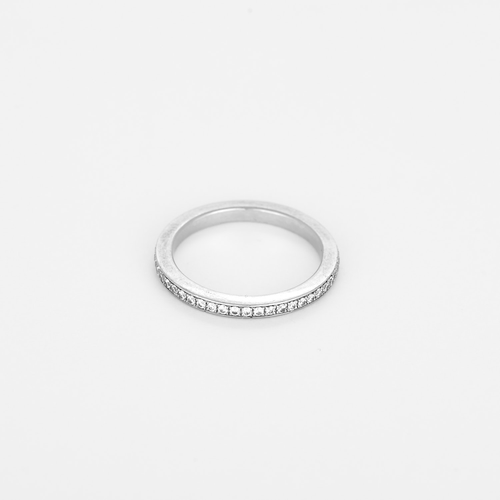 DE BEERS - Vielsesring amerikansk i Platin og diamanter