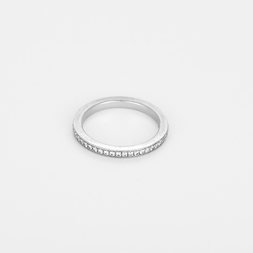 DE BEERS - Vielsesring amerikansk i Platin og diamanter