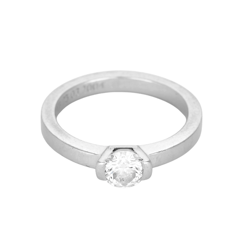 DE BEERS - Anello in platino e diamante
