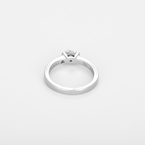 DE BEERS - Anello in platino e diamante