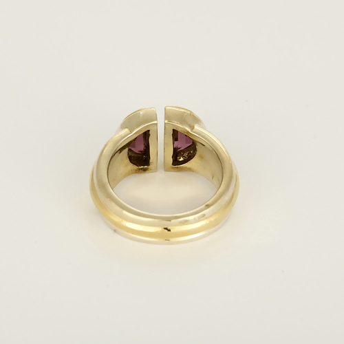 Bague 54 Christofle Bague Or jaune 18k et Argent, grenats 58 Facettes DV31712-2