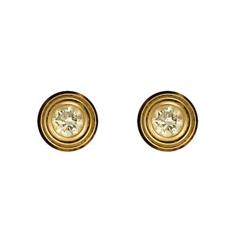 Cartier - Cartier of love - Yellow gold and diamond earrings