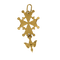 Huguenot Cross pendant in yellow gold