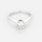 Bague solitaire en or gris et diamant 0.70 carat environ.