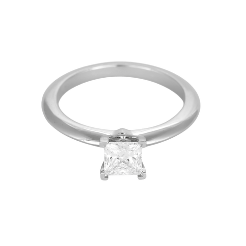 Tiffany & Co - Élégant Solitaire en platine et diamant 58 Facettes DV31768-1
