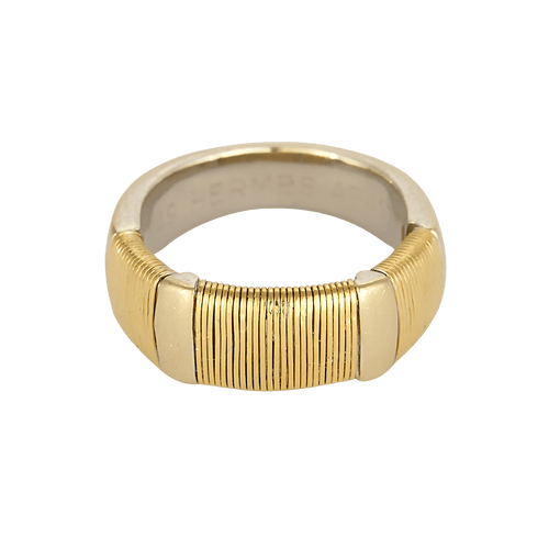 Vintage ring in white gold and yellow gold