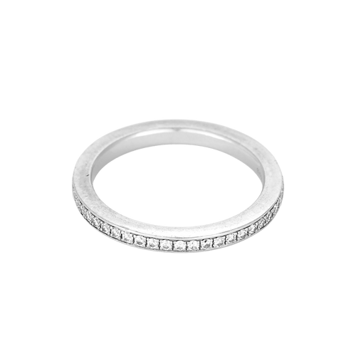 DE BEERS - Ehering amerikanisch in Platin und Diamanten
