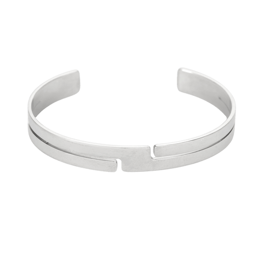 DINH VAN - Seventies - Bracelet jonc ouvert en or blanc 58 Facettes DV32072-2