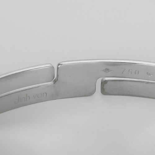 DINH VAN - Seventies - Bracelet jonc ouvert en or blanc 58 Facettes DV32072-2