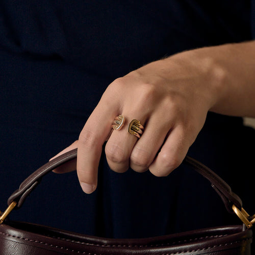 Cartier Prsten ze žlutého, bílého a růžového 18k zlata