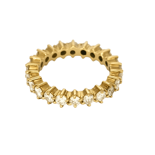 Ehering amerikanisch aus Gelbgold und Diamanten