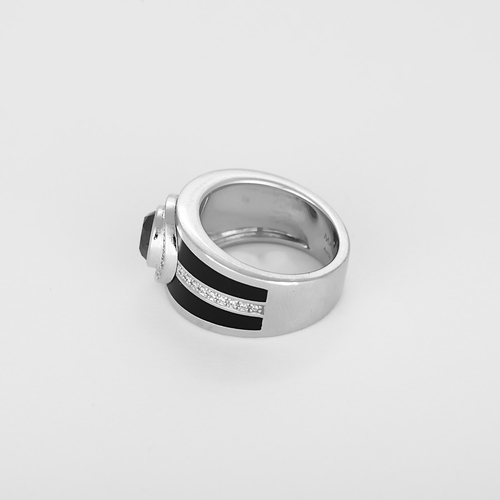 Mauboussin - Det sorte værk - Ring i hvidguld, sort diamant og diamanter