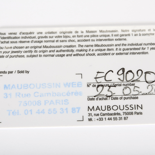 Mauboussin - Det sorte værk - Ring i hvidguld, sort diamant og diamanter