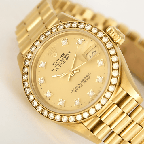 Rolex Montre Datejust en or jaune et diamants 58 Facettes DV32300-1