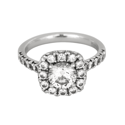 Inel <div data-glossary-id="2077145">Solitaire</div> din aur alb și diamante