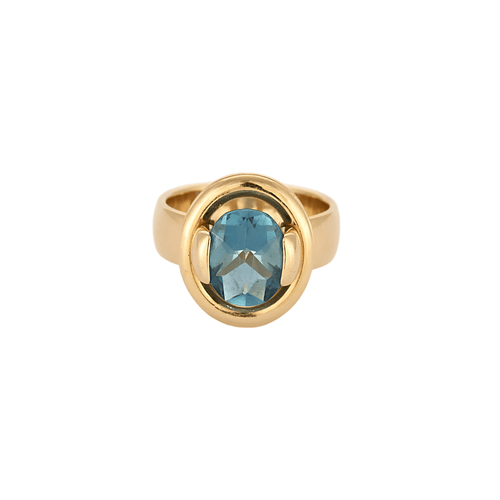 Bague 53 POIRAY - Ma préférence - Bague en or rose et topaze blue london - grenat rhodolite 58 Facettes DV0936-3