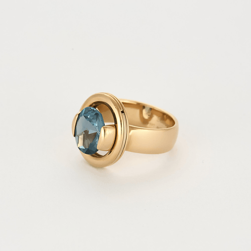 Bague 53 POIRAY - Ma préférence - Bague en or rose et topaze blue london - grenat rhodolite 58 Facettes DV0936-3