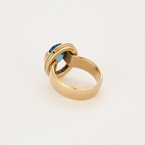 Bague 53 POIRAY - Ma préférence - Bague en or rose et topaze blue london - grenat rhodolite 58 Facettes DV0936-3