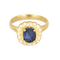 Anel em ouro amarelo 18k Safira
