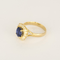 Anel em ouro amarelo 18k Safira